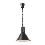 Hendi Lampa grzewcza do potraw wisząca stożkowa czarna ⌀275 mm | Hendi