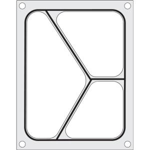 Hendi Matryca do zgrzewarki 976722 na tackę trójdzielną 227x178 mm | Hendi