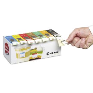 Hendi Zestaw etykiet wielorazowych Food Safety na każdy dzień tygodnia z podajnikiem 7000 szt. 25x25 mm | Hendi