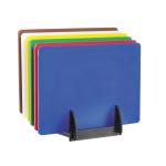 Hendi Zestaw desek do krojenia HACCP 450x300x10 mm - 6 szt. + stojak | Hendi