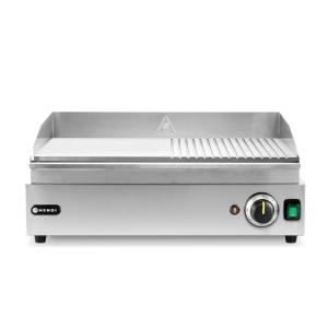 Hendi Płyta grillowa elektryczna 1/2 gładka 1/2 ryflowana 2400 W | Hendi