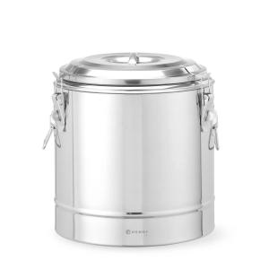 Termos do transportu żywności, HENDI, Kitchen Line, 19L, srebrny, ⌀350x(H)400mm | Hendi