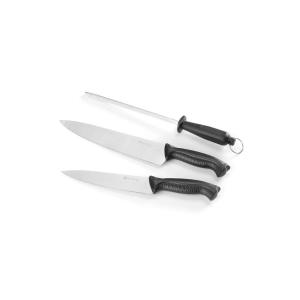 Hendi Zestaw noży z ostrzałką czarny 380 mm | Hendi