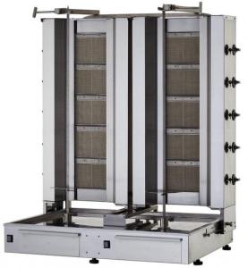 Gyros | opiekacz gazowy do kebaba podwójny | 5+5 palników | wsad 160kg  KLG225-T | Resto Quality
