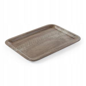 AmerBox Taca do serwowania z laminatem z melaminy ciemne drewno 240x350 mm | Amerbox