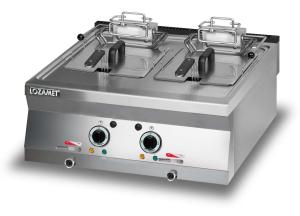 Frytkownica elektryczna dwuzbiornikowa – szerokie kosze | Lozamet