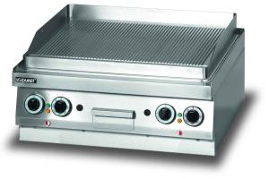 Grill płytowy elektryczny - płyta ryflowana 700 mm | Lozamet