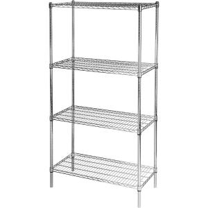 Gredil Regał magazynowy chromowany 4 półki 900x450x1800 mm | Gredil