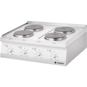 Kuchnia elektryczna, 4-polowa, nastawna, 10.4 kW | Stalgast