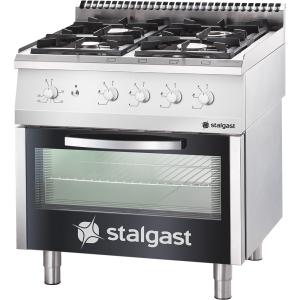 Kuchnia gazowa z piekarnikiem gazowym, 800x700, 20.5+5.0 kW, G20/20 mbar | Stalgast