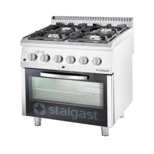 Kuchnia gazowa z piekarnikiem elektrycznym, termoobieg, 800x700, 22.5+7.0 kW, G20/20 mbar | Stalgast