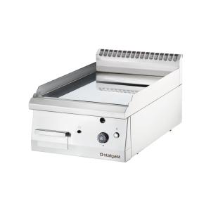 Płyta grillowa nastawna, chromowana, gładka, gazowa, 400x700, 6.5 kW, G20/20 mbar | Stalgast