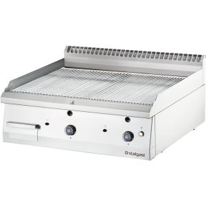 Płyta grillowa nastawna, chromowana, ryflowana, gazowa, 800x700, 13.0 kW, G20/20 mbar | Stalgast