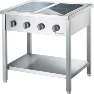 Kuchnia indukcyjna, 4-palnikowa, wolnostojąca, P 14 kW, U 400V | Stalgast