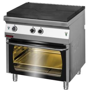 Solid Top gazowy chromowany 800 mm z piekarnikiem elektrycznym | Kromet