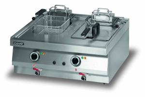 Frytkownica elektryczna dwuzbiornikowa – kosze szerokie | Lozamet