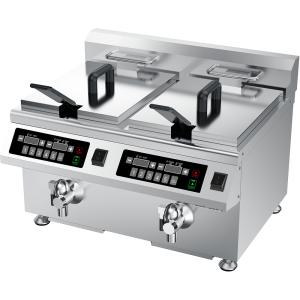 Frytownica indukcyjna, 2-komorowa, V 2x8 l, P 2x3.5 kW | Stalgast