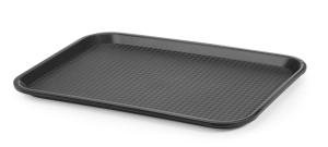 Taca z polipropylenu Fast Food średnia, AmerBox, czarny, 305x415x(H)20mm | Hendi