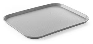 Taca z polipropylenu Fast Food duża, AmerBox, jasnoszary, 350x450x(H)20mm | Hendi