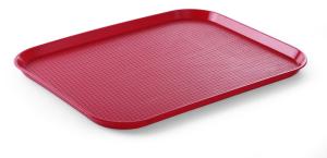 Taca z polipropylenu Fast Food duża, AmerBox, czerwony, 350x450x(H)20mm | Hendi