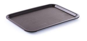 Taca z polipropylenu Fast Food duża, AmerBox, brązowy, 350x450x(H)20mm | Hendi