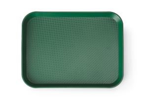 Taca z polipropylenu Fast Food mała, AmerBox, zielony, 265x345x(H)20mm | Hendi