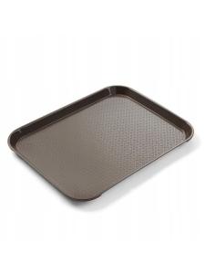 Taca z polipropylenu Fast Food mała, AmerBox, brązowy, 265x345x(H)20mm | Hendi