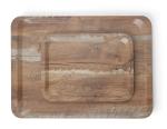 Taca do serwowania z laminatem z melaminy, antypoślizgowa, z wzorem drewna, AmerBox, drewno, 240x340mm | Hendi