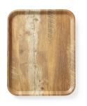 Taca do serwowania z laminatem z melaminy, antypoślizgowa, z wzorem drewna, AmerBox, drewno, 330x430mm | Hendi