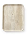 Taca do serwowania z laminatem z melaminy, antypoślizgowa, z wzorem drewna, AmerBox, jasne drewno, 330x430mm | Hendi