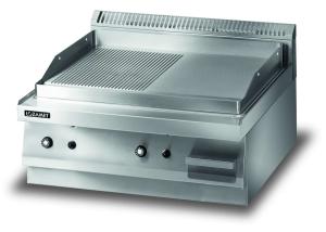 Grill płytowy gazowy - płyta 1/2 ryflowana + 1/2 gładka | Lozamet