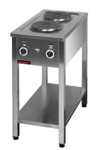 Kuchnia elektryczna na podstawie otwartej 2-płytowa 2x2,6kW | Kromet