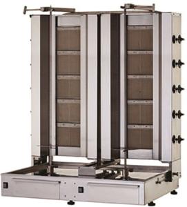 Gyros | opiekacz gazowy do kebaba podwójny | 3+3 palniki | wsad 80kg KLG153-T | Resto Quality