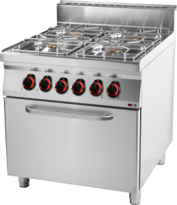 Kuchnia gazowa z piek. elektr. GN 2/1 SPT 90/80 - 21 GE | Red Fox