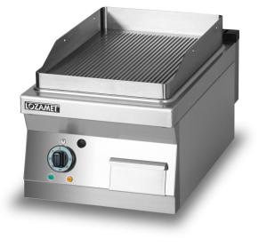 Grill płytowy elektryczny - płyta ryflowana 450 mm | Lozamet