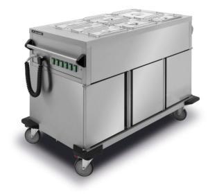 Bemar jezdny z szafkami ogrzewanymi 3x GN 1/1 | Lozamet