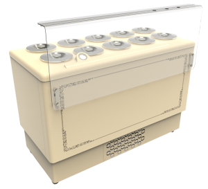 Dystrybutor / konserwator do lodów na 10 tub IRQ10