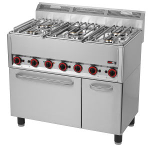 Kuchnia gazowa z elektr. piekarnikiem SPT 90/5 GL | Red Fox