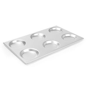 Taca aluminiowa GN 1/1 z okrągłymi formami  530x325 | Hendi